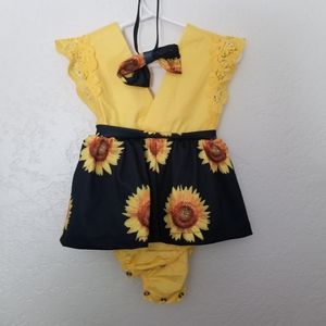 Sunflower Onsie Dress